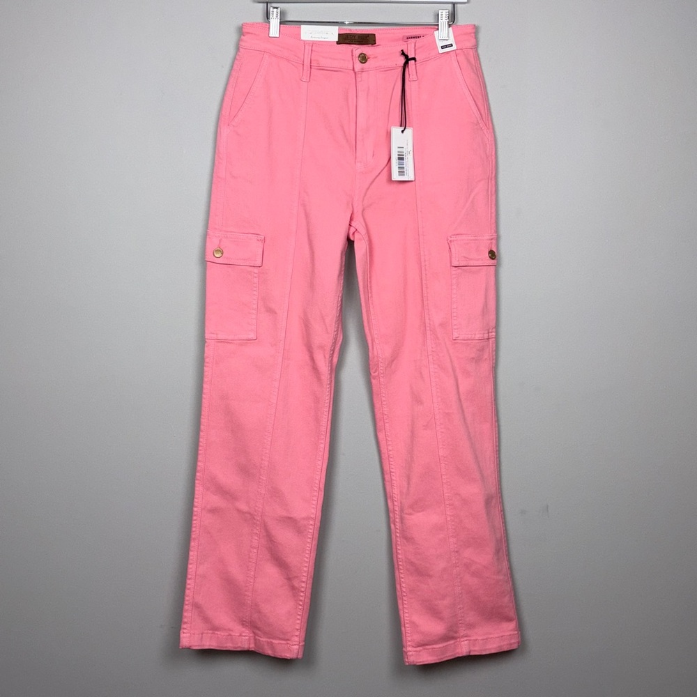 Judy Blue Pink Cargo Straight-Leg Pants